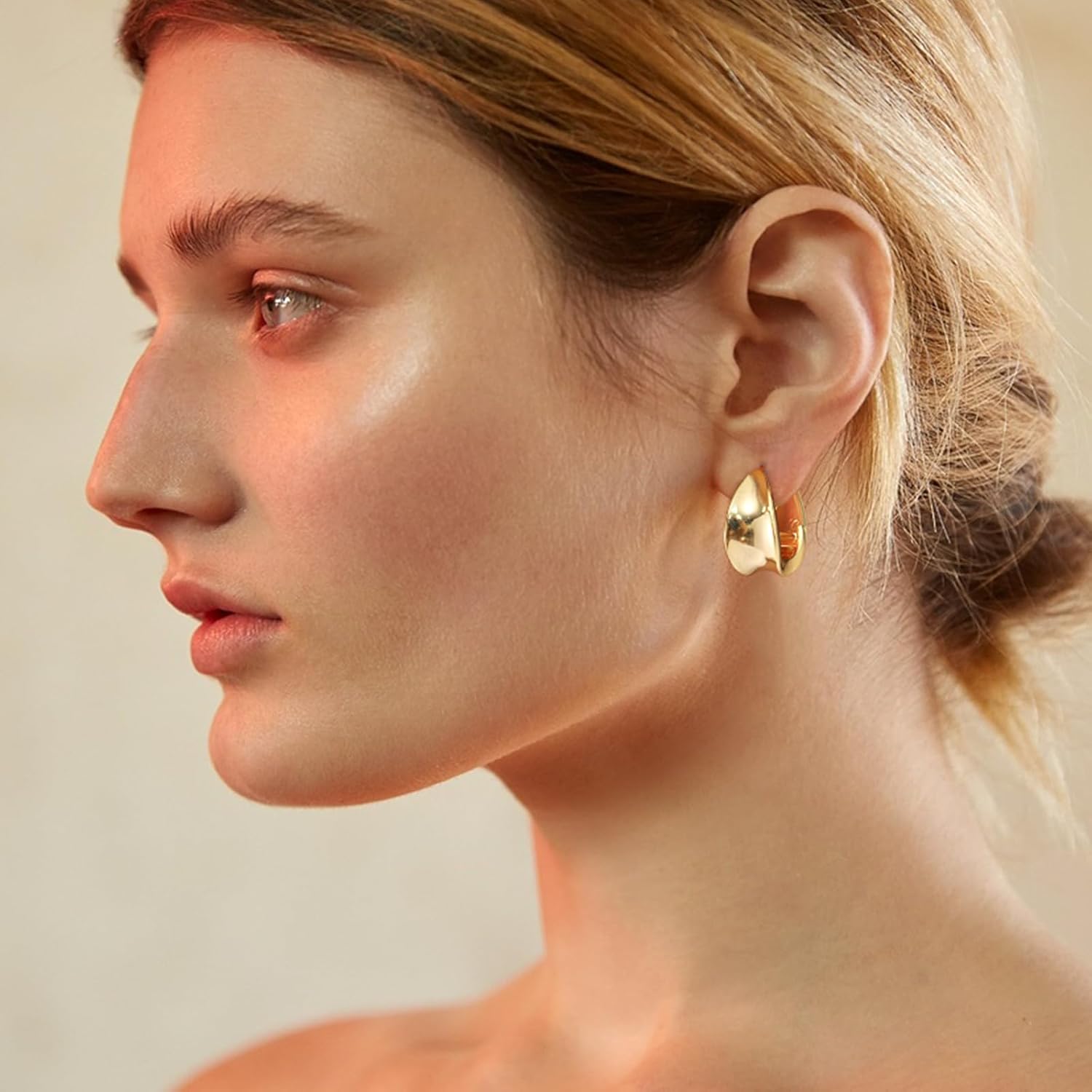 Ritach Gold Chain Earrings for Women Trendy Dainty 925 Sterling Silver Post 14k Gold Plated Chain Tassel Dangle Hoop Earrings for Gifts - Image 5