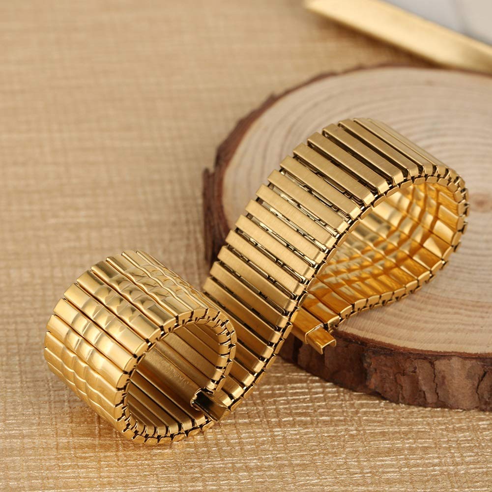 Cinturino per Orologio Cinturino per Orologio Elastico 16mm Cinturino in Acciaio Inossidabile 18mm Senza Fibbia in Metallo Sostituzione Cinturino per Orologio da 20mm Bracciale da 22mm