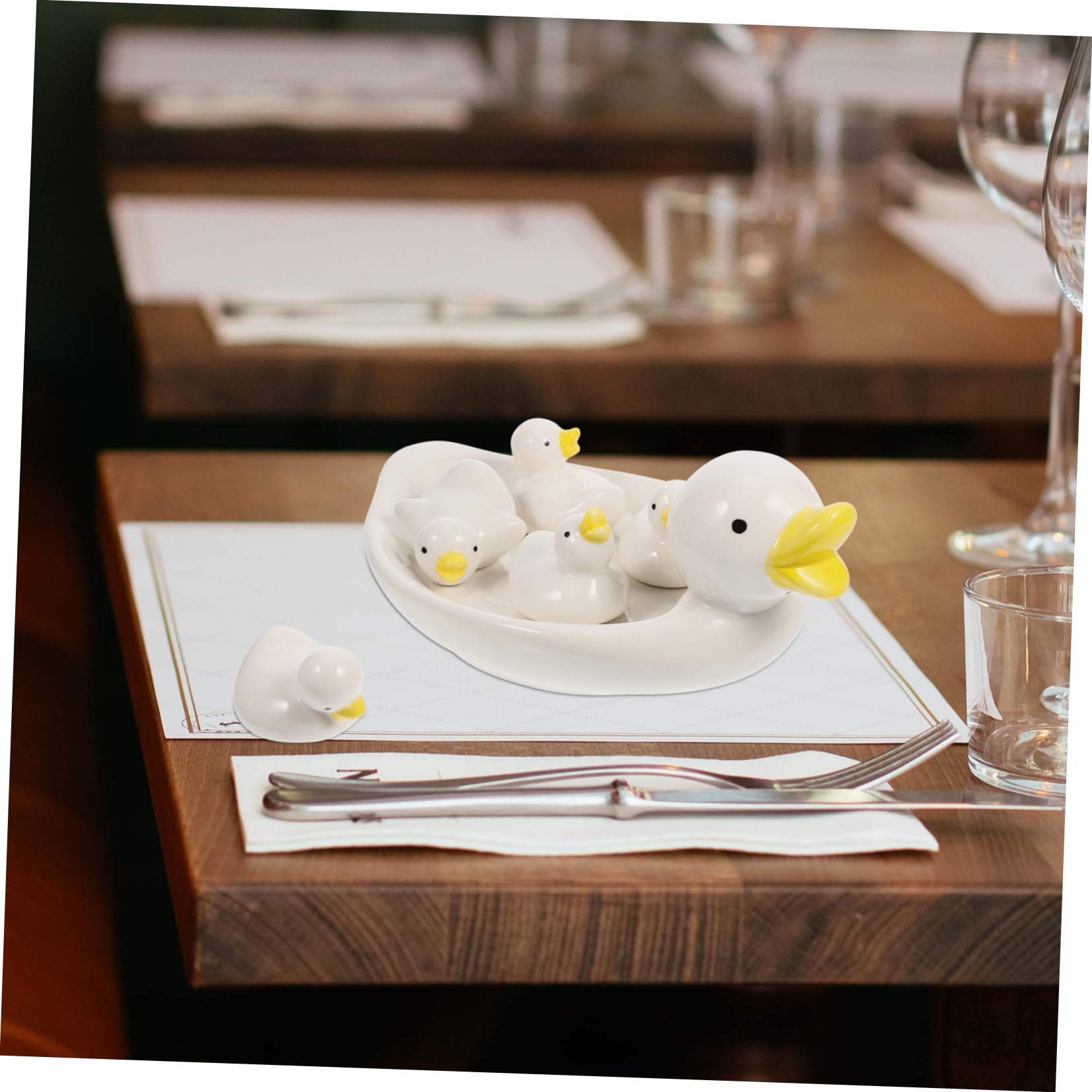 Amazon.com: Mikinona Ceramic Duck Meal Spoon Bracket Kawaii