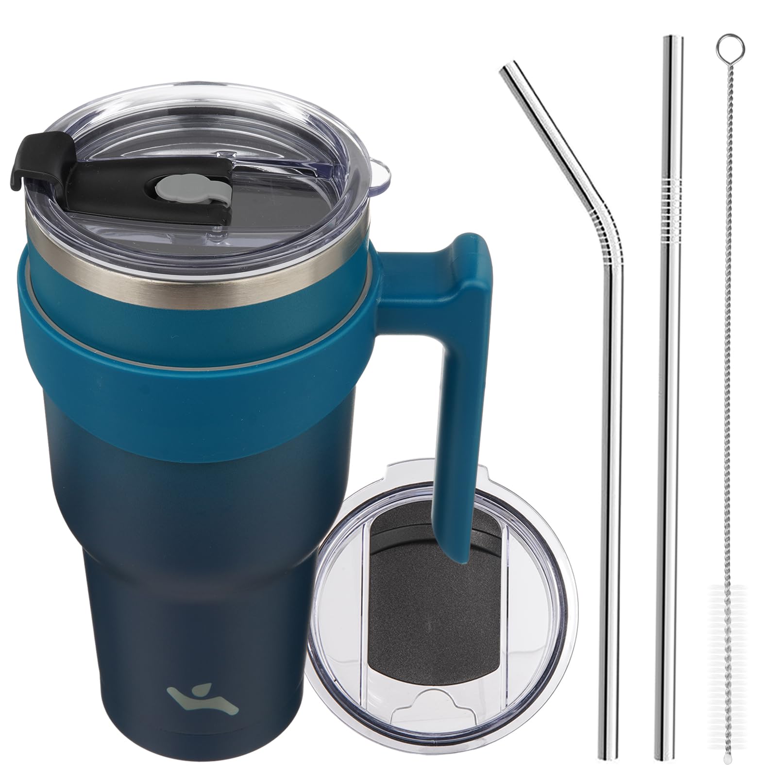 Konokyo 40 oz Tumbler with Handle and Straw, Insulated Travel Mug