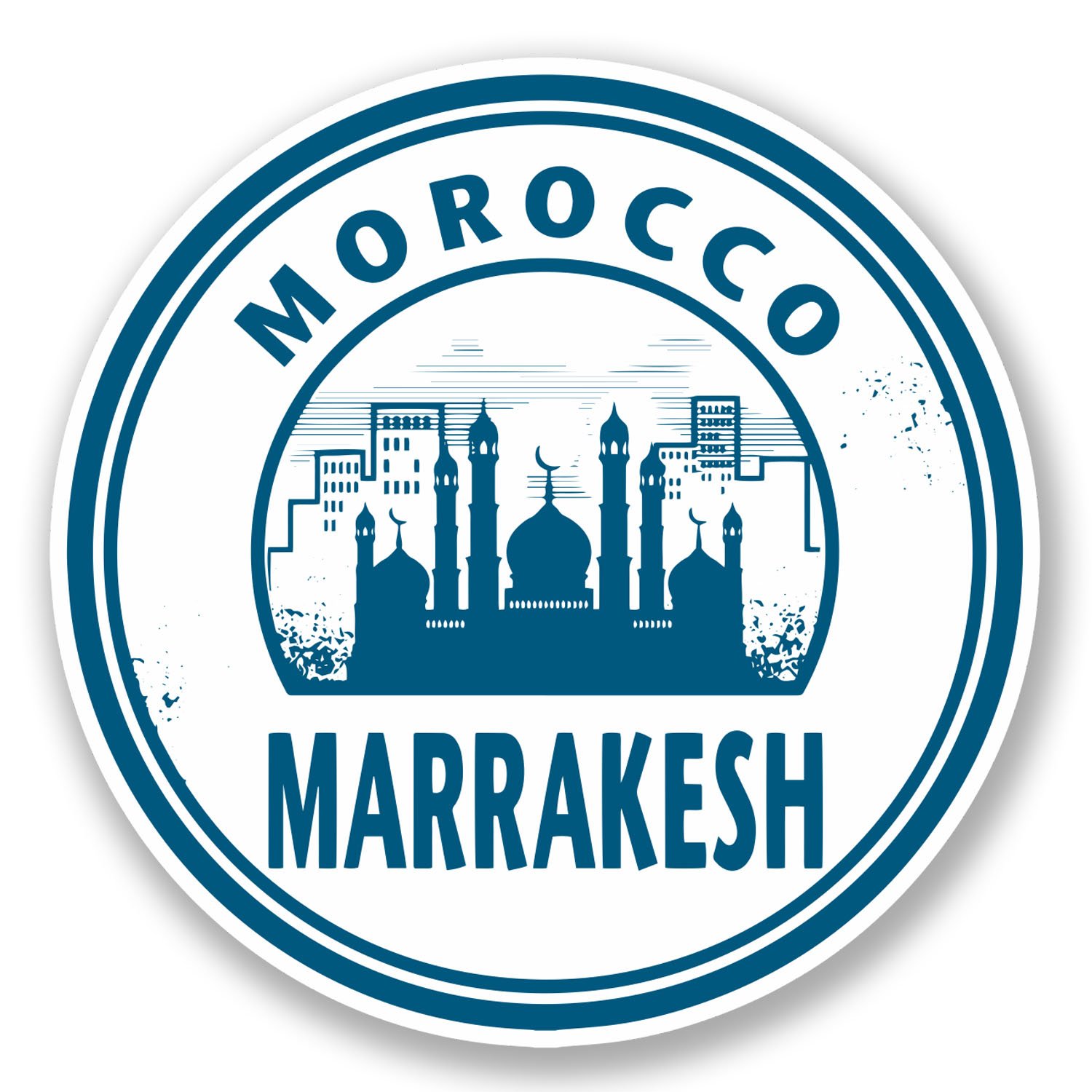 Destinationvinyl Multi 2 X 10Cm Morocco Marrakesh Vinyl Sticker Luggage Travel Suitcase Tag #5731 (10Cm X 10Cm)