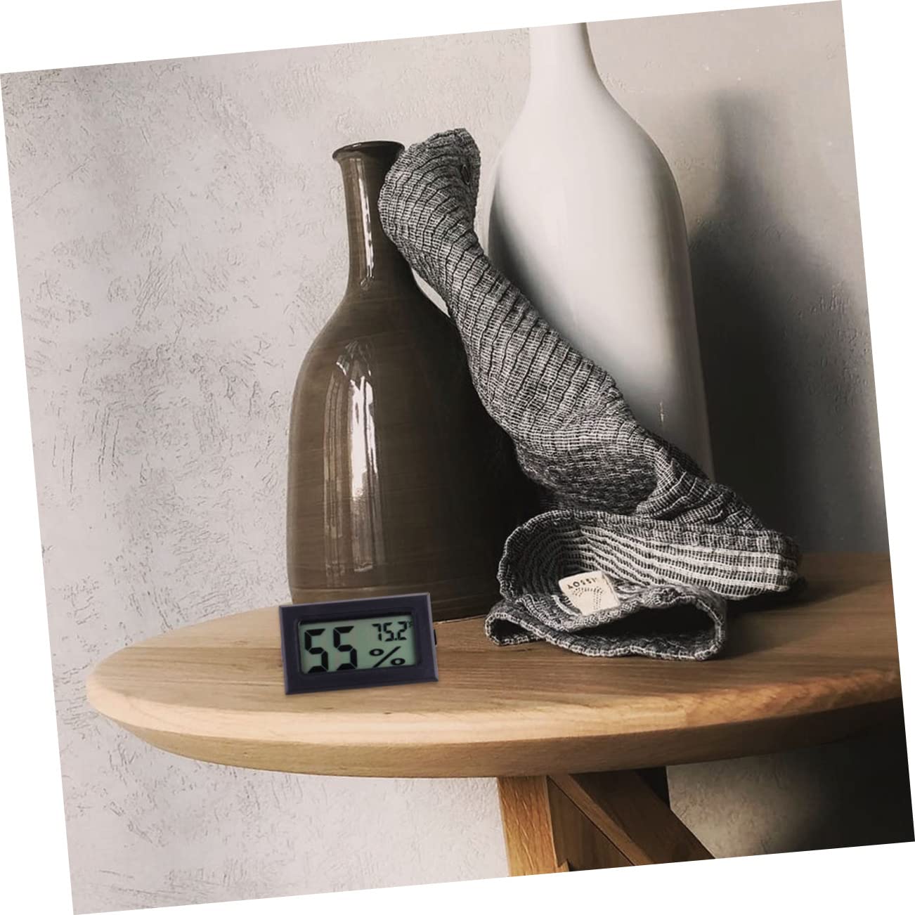 DOITOOL 9piezas Medidor De Temperatura y Humedad Digital Mini Inalámbrico Sensor Práctico Para Interiores y Exteriores Pantalla y Clara Bajo Consumo Energético Alta Precisión y