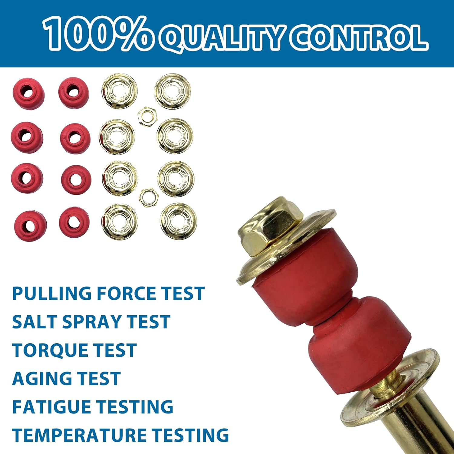 K700539 2 Pcs 2006-10 Ford Explorer Sport Trac Mountaineer Tahoe Yukon K1500 Escalade ESV EXT Hummer H2 Front Rear Suspension Sway Stabilizer Bar End Drop Link Kit Automotive Replacement K80631 K8987