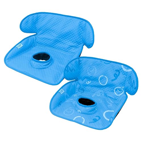 THINK GOOD TOTS Blue Piddle Pad 2-Pack – Waterproof Car Seat & Stroller Protector for Potty Training Toddlers & Babies, Machine Washable, Anti-Slip Backing, Universal Fit