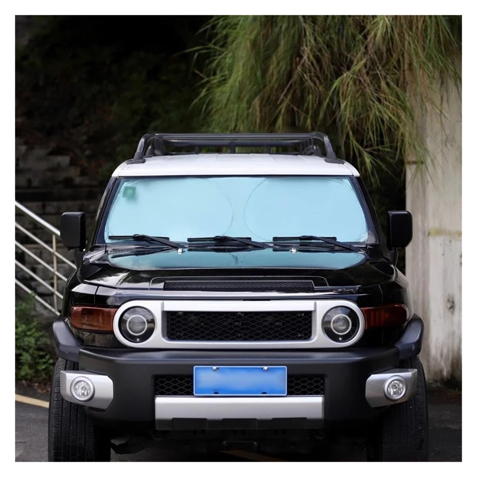 Per Toyota FJ Per Cruiser 2007-2023 Parasole In Vetro Spesso Con Borsa Portaoggetti Mantieni La Tua Fresca Universale Parabrezza Parasole Pieghevole