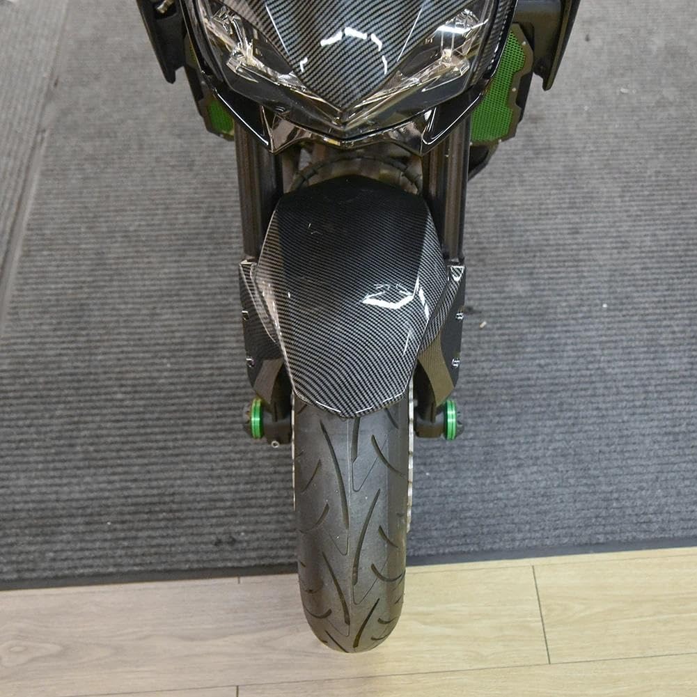 Guardabarros Carcasa Protectora para Z900 para Z 900 para Z-900 2017 2018 2019 2020 2021 2022 2023 2024 Protector contra Salpicaduras Neumático Delantero Motocicleta(Bright Black)