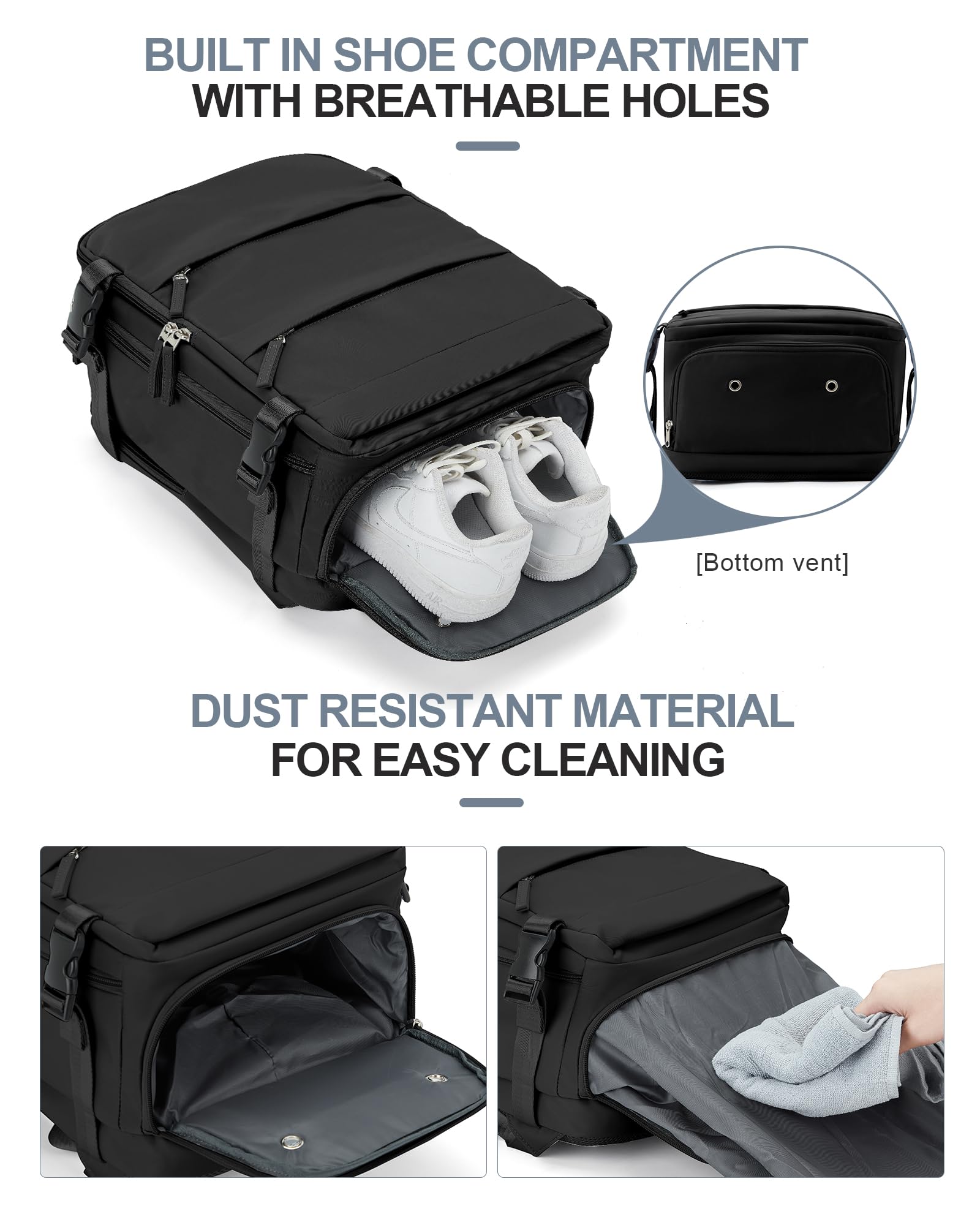 BJLFS Borse da Cabina per Ryanair 40x20x25 Bagaglio a Mano Zaino Borsa Zaino da Viaggio, Zaino da trekking,Zaino Easyjet 45x36x20,Zaino Casual per laptop da 14 pollici per scuola