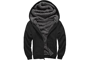 Full Zip Hooded Boys Sherpa Lined Hoodie