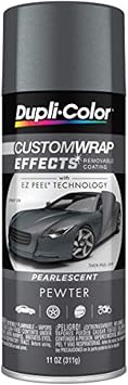 Dupli-Color ECWRC8187 Custom Wrap Effects Removable Automotive Paint - Pewter Spray Paint - 11 oz. Aerosol Can