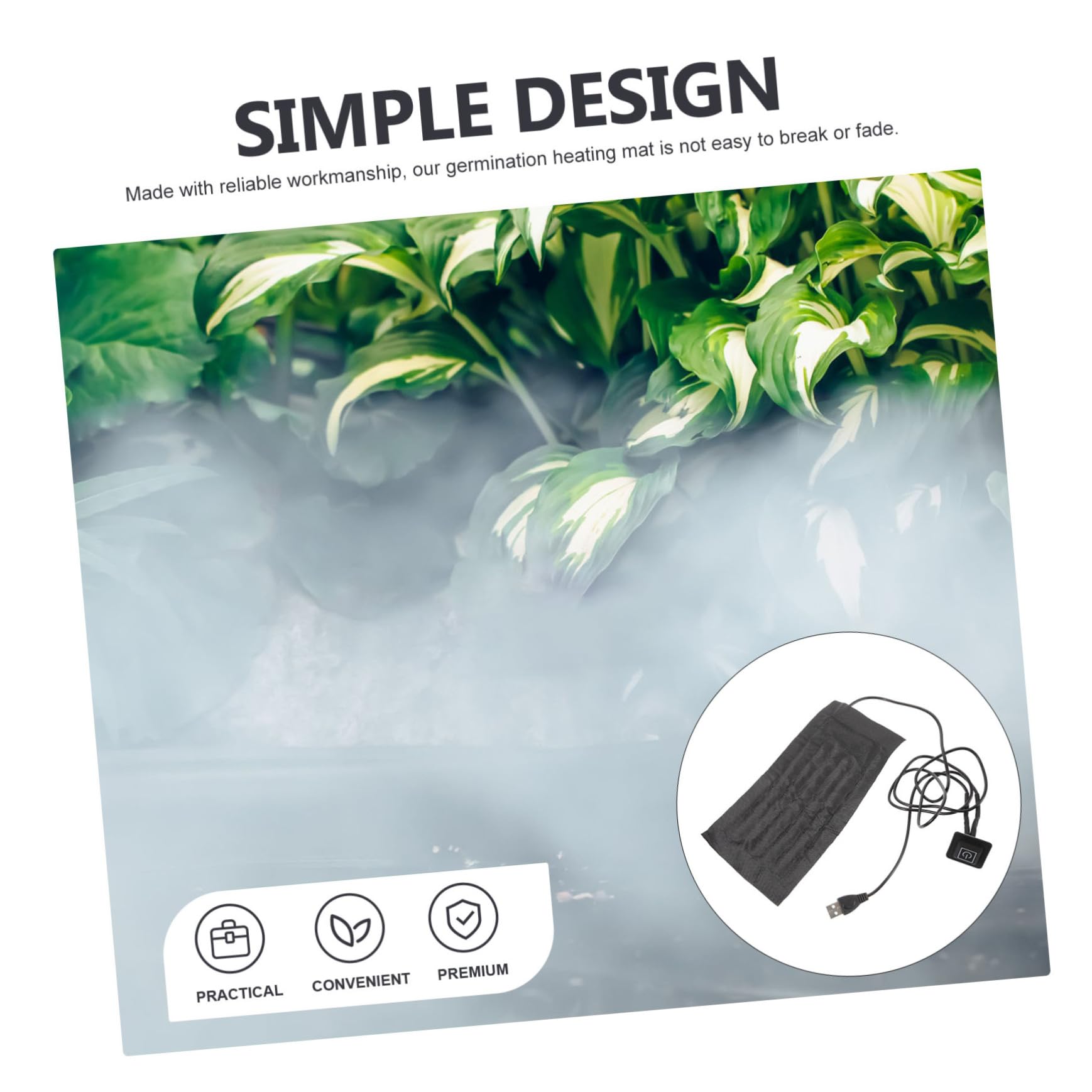 Toyvian 3 Stück Heizmatte für Pflanzen Pflanzenheizung USB Beheizte Matte für Anzucht und Keimung Effizient für Wurzelbildung für Gewächshaus und Indoor Garten