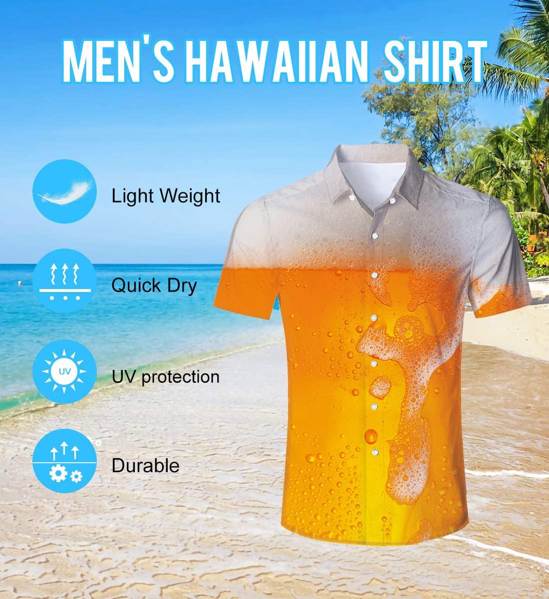 TUONROAD Hawaiihemd Herren 3D Funky Shirt Hemd Herren Kurzarm Button Down Freizeithemden Hawaii Hemd Männer M-XXL - Image 4