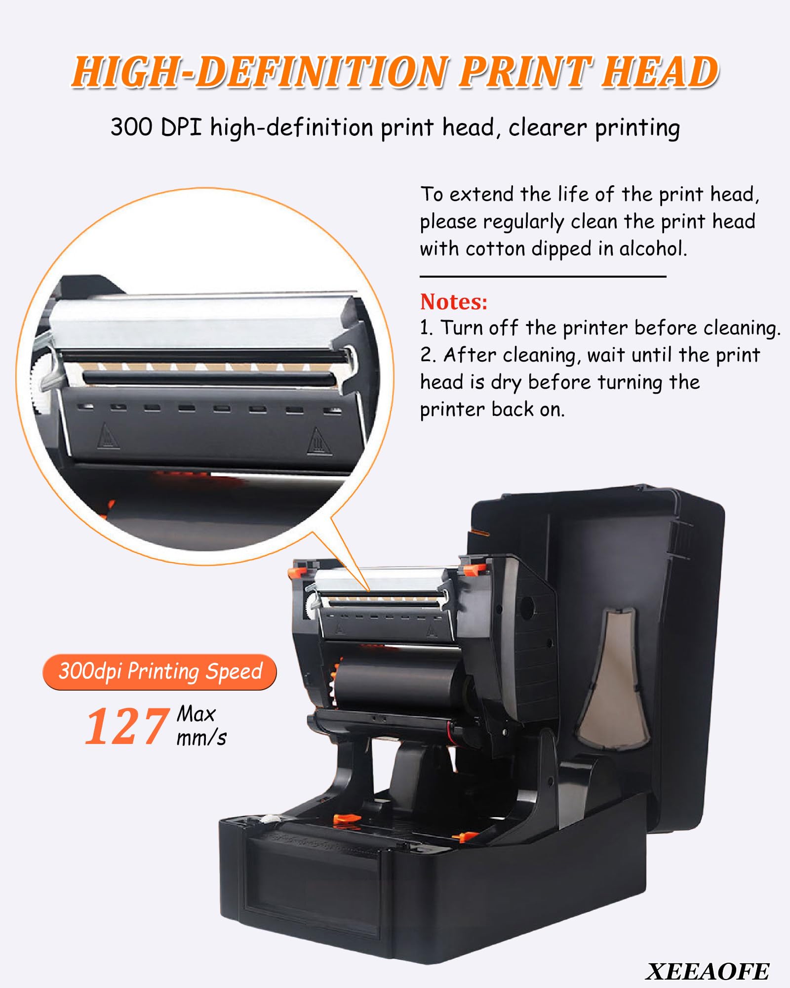 Maszyna do drukowania etykiet z tkaniny foliowej, cyfrowa drukarka z satynową wstążką do pakowania prezentów, szybkie drukowanie z prędkością 127 mm/s, rozdzielczość 300 DPI