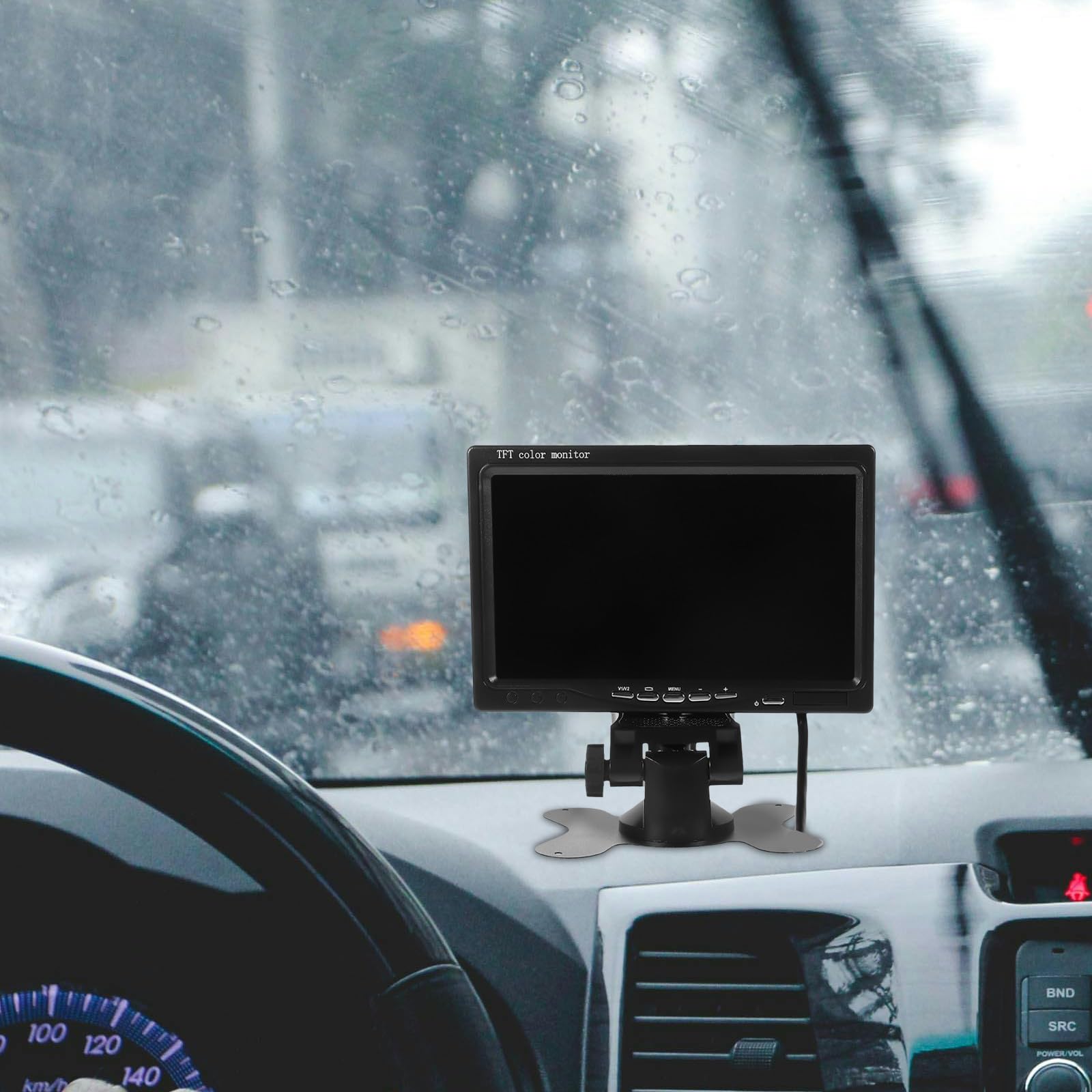 Cámara de Marcha Atrás para Coche Pantalla, Plástico Negro