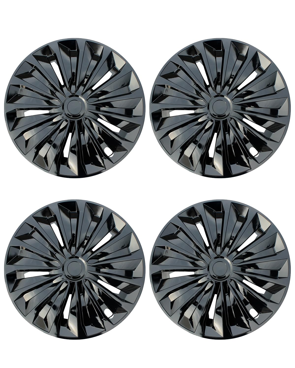 ABX Hubcaps,16 inch hubcaps Set of 4, Wheel Rim Cover ABS Material, Snap On Car Truck SUV Replacement, for Toyota Camry Nissan Mazda etc, Black