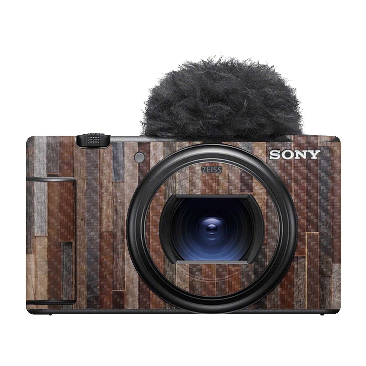 Carbon Fiber Camera Skin Compatible with Sony ZV-1 Mark II (2023) - Woody - Premium 3M Vinyl Protective Wrap Decal Cover - Easy to Apply | Crafted in the USA by MightySkins