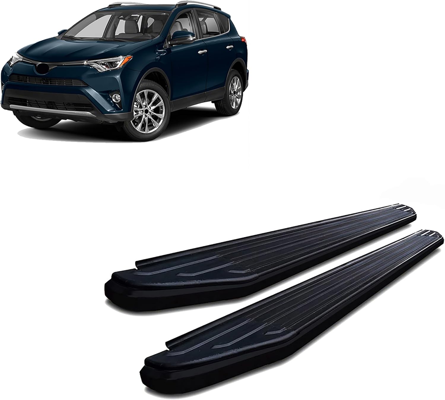 Black Horse Off Road Peerless Running Boards Black Compatible with 2006-2018 Toyota Rav4-PR-TYRABK