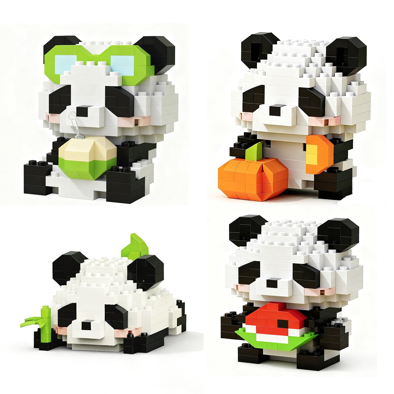 Mikro Bausteine Bausatz Panda Mit Bambus 10960+ Teile – Kreatives DIY Modell Für Erwachsene