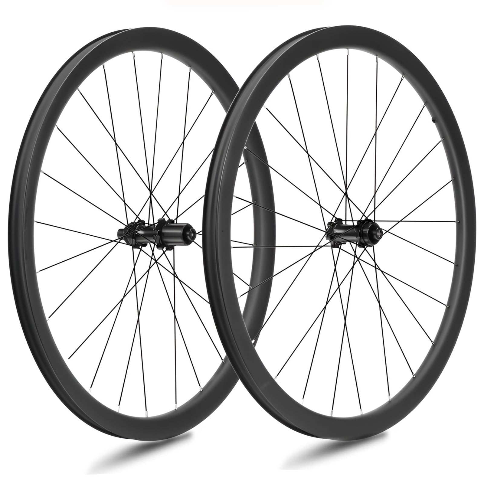 Carbonfaser Rennrad Laufradsatz 28/32/35/38/42/45/50/55/65 Mm 700C Rennrad-Laufräder Steckachse Center Lock Scheibenbremse 24H-Unterstützung 8/9/10/11/12 Geschwindigkeit