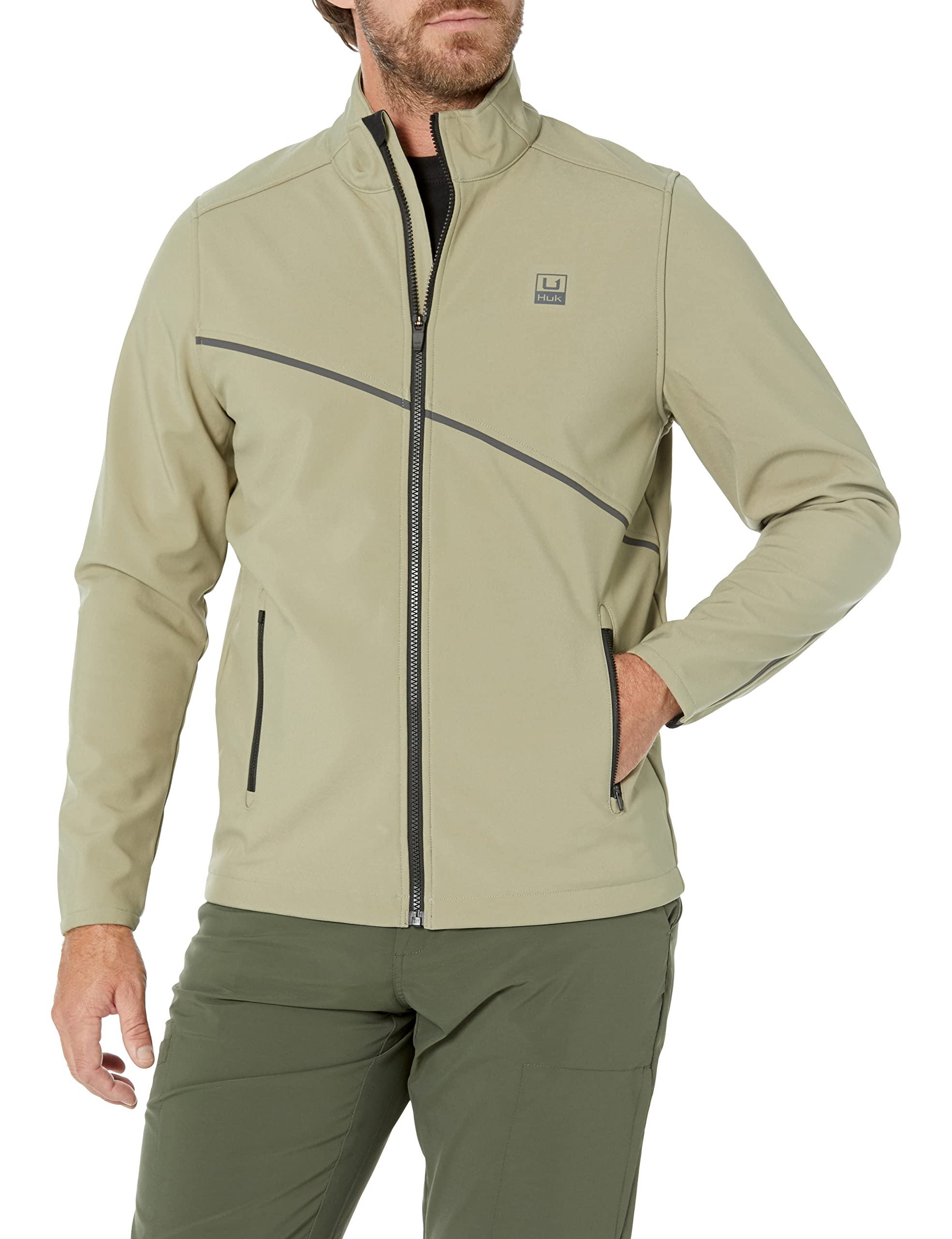 HUK Men's Crosslake Windblock Jacket, Water Resistant & Wind Proof