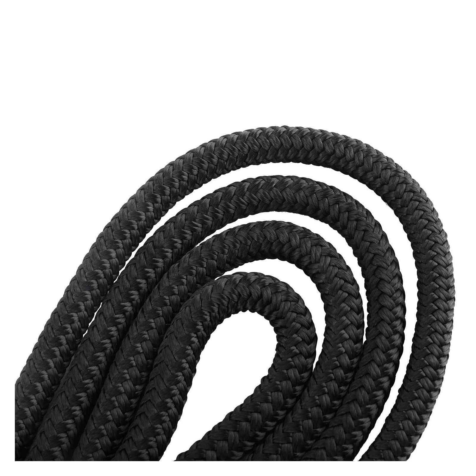 FreeTec 4-częściowa linka do łodzi Fenderleine Nylon Dockline cumownicza linka do błotników lina do łodzi z oczkiem 12 mm średnica 4,5 m długości czarna