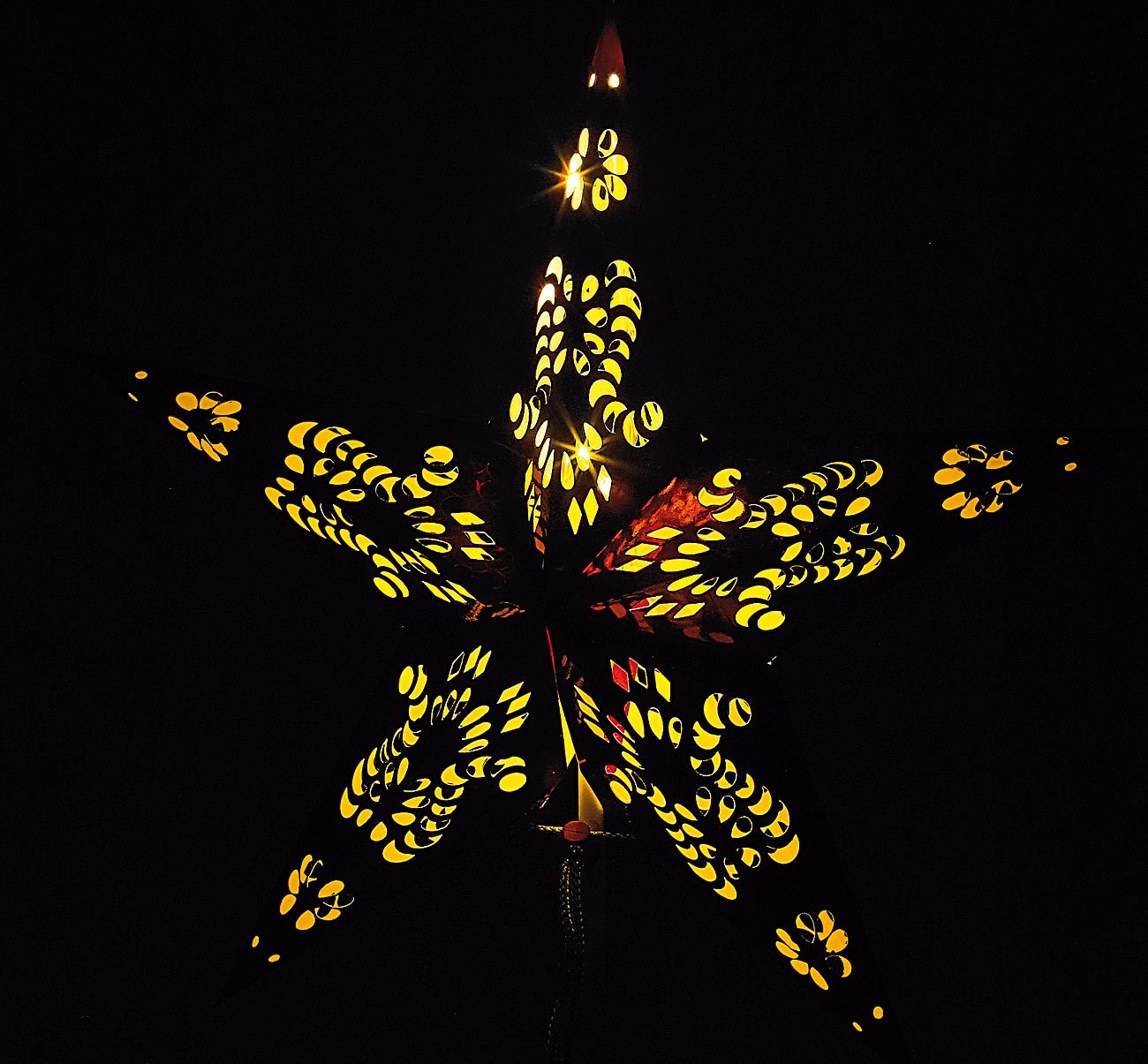 Lunartec Weihnachtsstern Leuchten: Deko-Tischleuchte in Sternform, rot, 2er-Set (Sternlampe, Stern Weihnachten, kabellos)