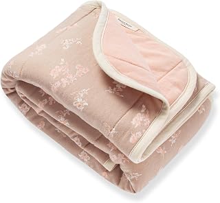 Burt's Bees Baby Organic Cotton Reversible Quilted Blanket 30x40" - Infant Toddler Nursery Stroller Tummy Time