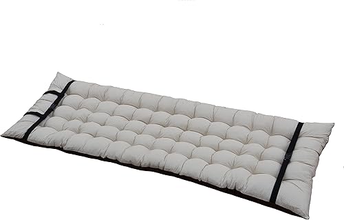 Miniatura 2 de Cojín de tumbona para patio, mecedora, sofá, muebles, cojines de descanso para interiores y exteriores, grueso, para tumbona, columpio con lazos