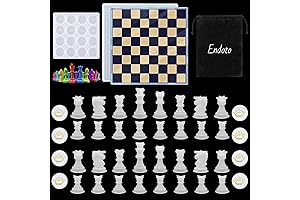 Endoto Quality Resin Chess Mold for Impressive Checkers and Chess Games