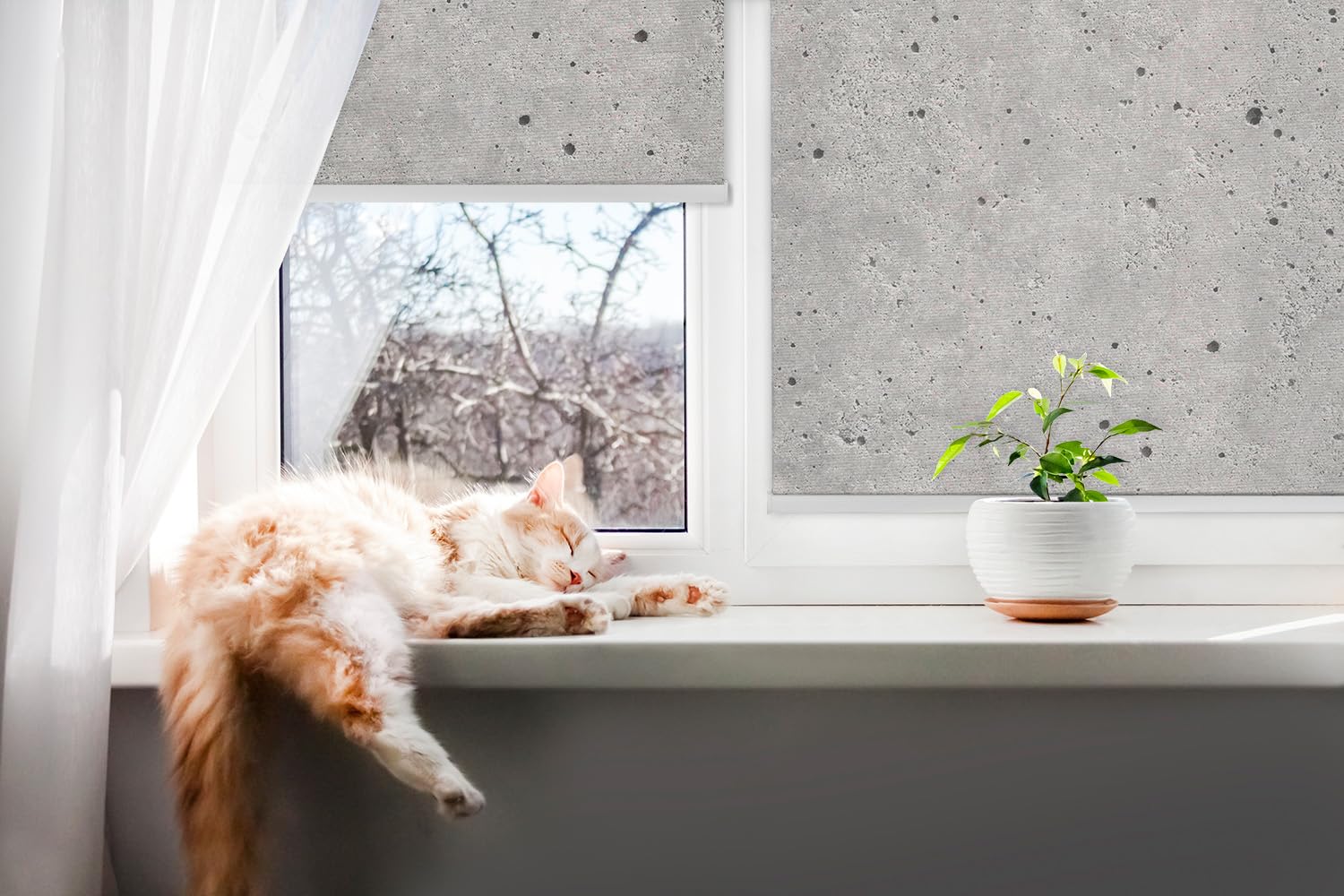 Tulup Oscurecedora De Ventana Persiana - Granito