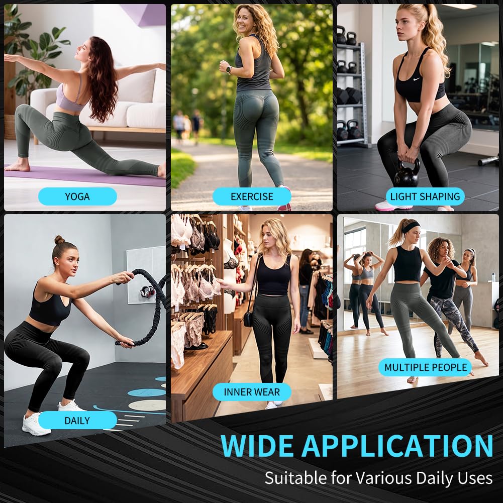 Aolso Legginsy kompresyjne 3D damskie, legginsy antycellulitowe 3D, trening, podnoszące pośladki, wysoka talia, kontrola brzucha, bezszwowe legginsy dla kobiet, do biegania, sportu, treningu, jogi