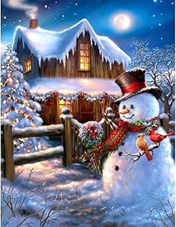 2022 Christmas Winter Velvet Linen Canvas Painting 79 58 Cm Round Diamond And Ab Diamond Amazon.co.uk: Christmas Diamond Painting