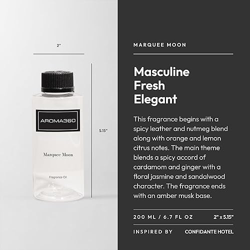 Miniatura 160 de Aroma360 Dream On - Mezcla de aceites aromáticos – 16.9 fl oz – Aceite difusor de aromaterapia perfumado con té blanco sereno, aloe vera curativo