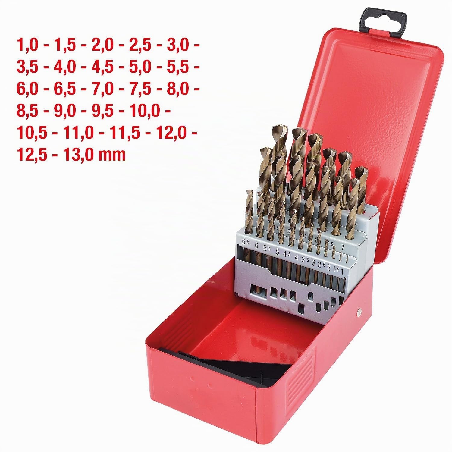 KS Tools 330.3613 Coffret de 25 forets HSS au cobalt, 1 à 13 mm