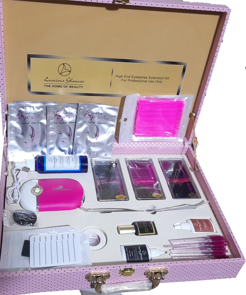 Luscious Glances Professional Eyelashes extensions kit with a complete range of eyelashes extensions products supplies-image-42