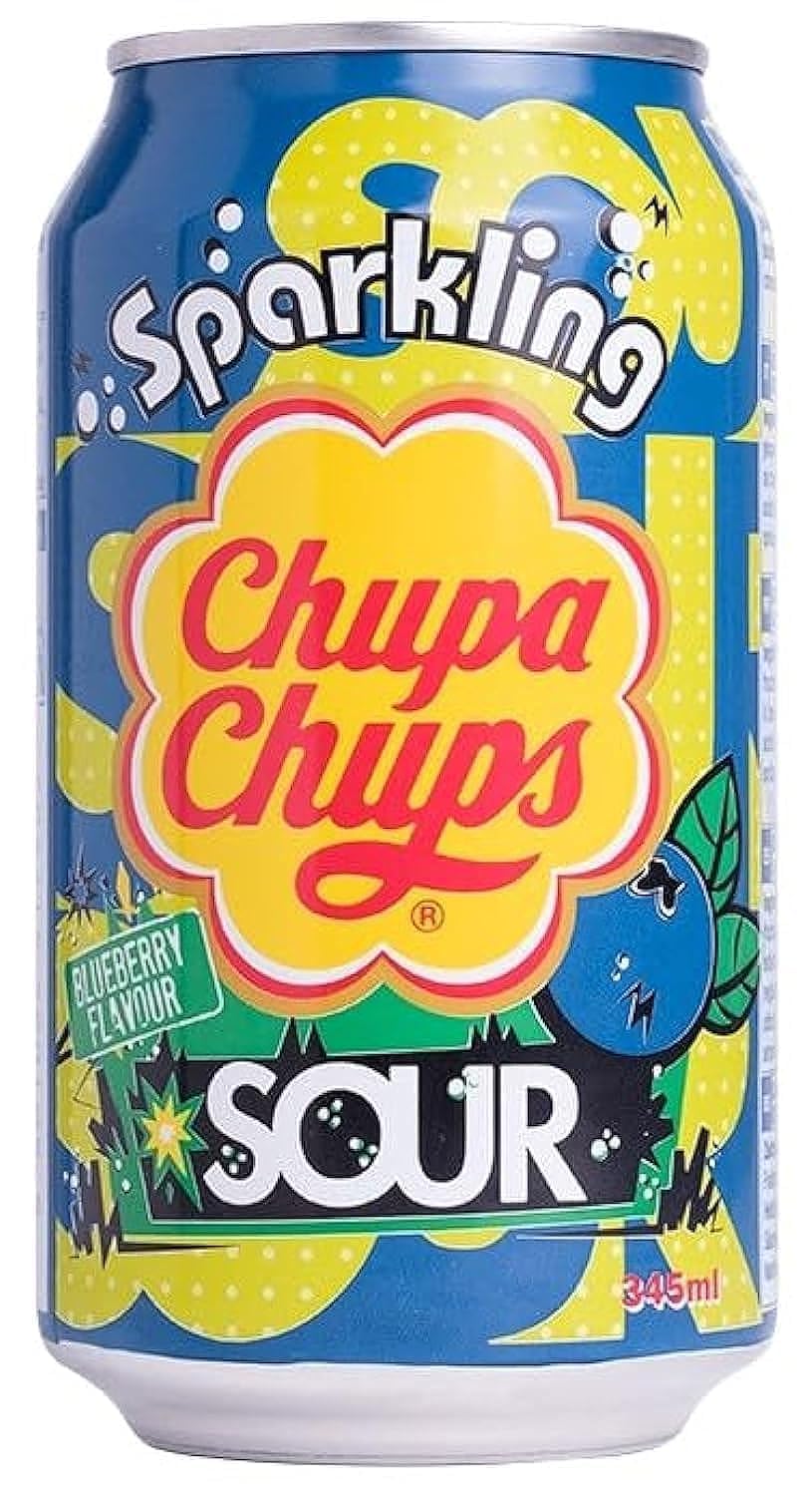 chupa chups sparkling blueberry flavour sour