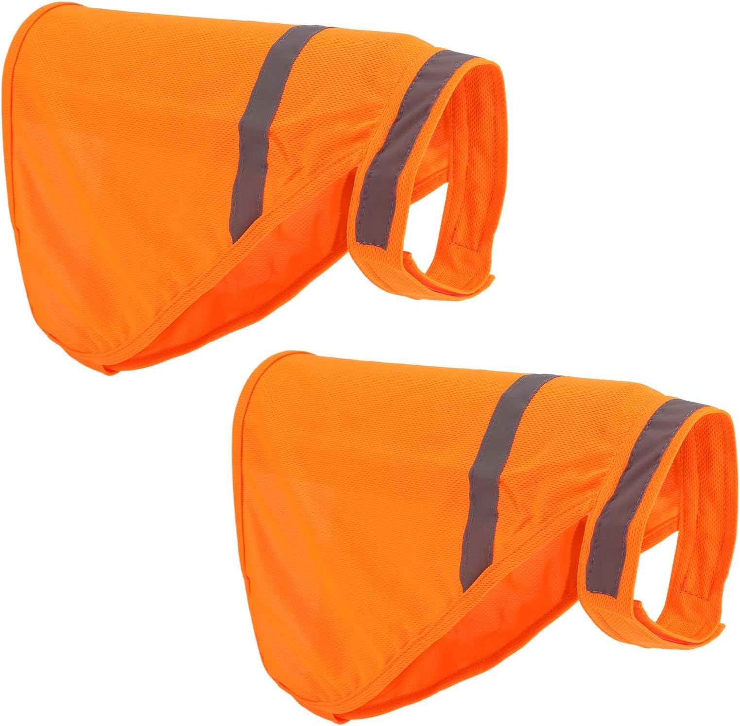 2pcs Dog Hunting Reflective Vests, Medium Size High Visibility Blaze Orange Hi Vis Dog Safety Vests Suitable Security Bright Jacket for Outdoor Training Jogging Hunting Activities