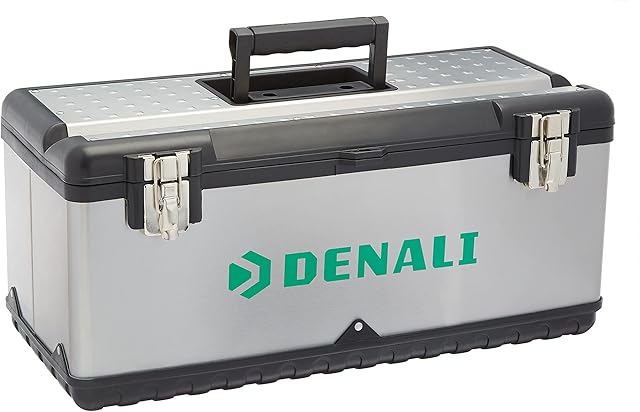 Amazon Brand - Denali Heavy Duty Tool Box with Metal Latches, 58 cm