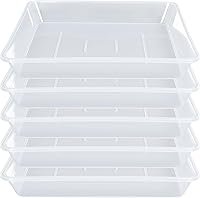 Vista 10 de Paquete de 4 platillos cuadrados para plantas de 18 pulgadas, platillo de plástico duradero, platillos resistentes para macetas, macetas