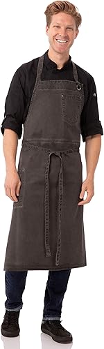 Miniatura 7 de Chef Works Unisex Dorset Chefs Bib Apron Earth Brown One Size