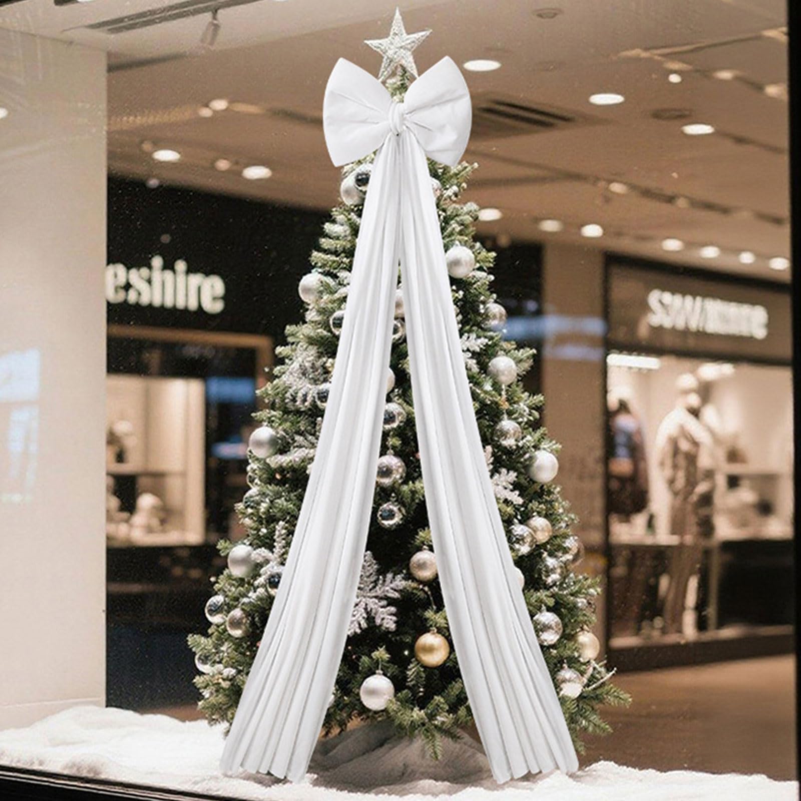 Weihnachtsschleife zum Aufhängen, große Schleifen, Baumschmuck für Zuhause, Party, Innen- und Außenbereich, Schleifen-Ornament