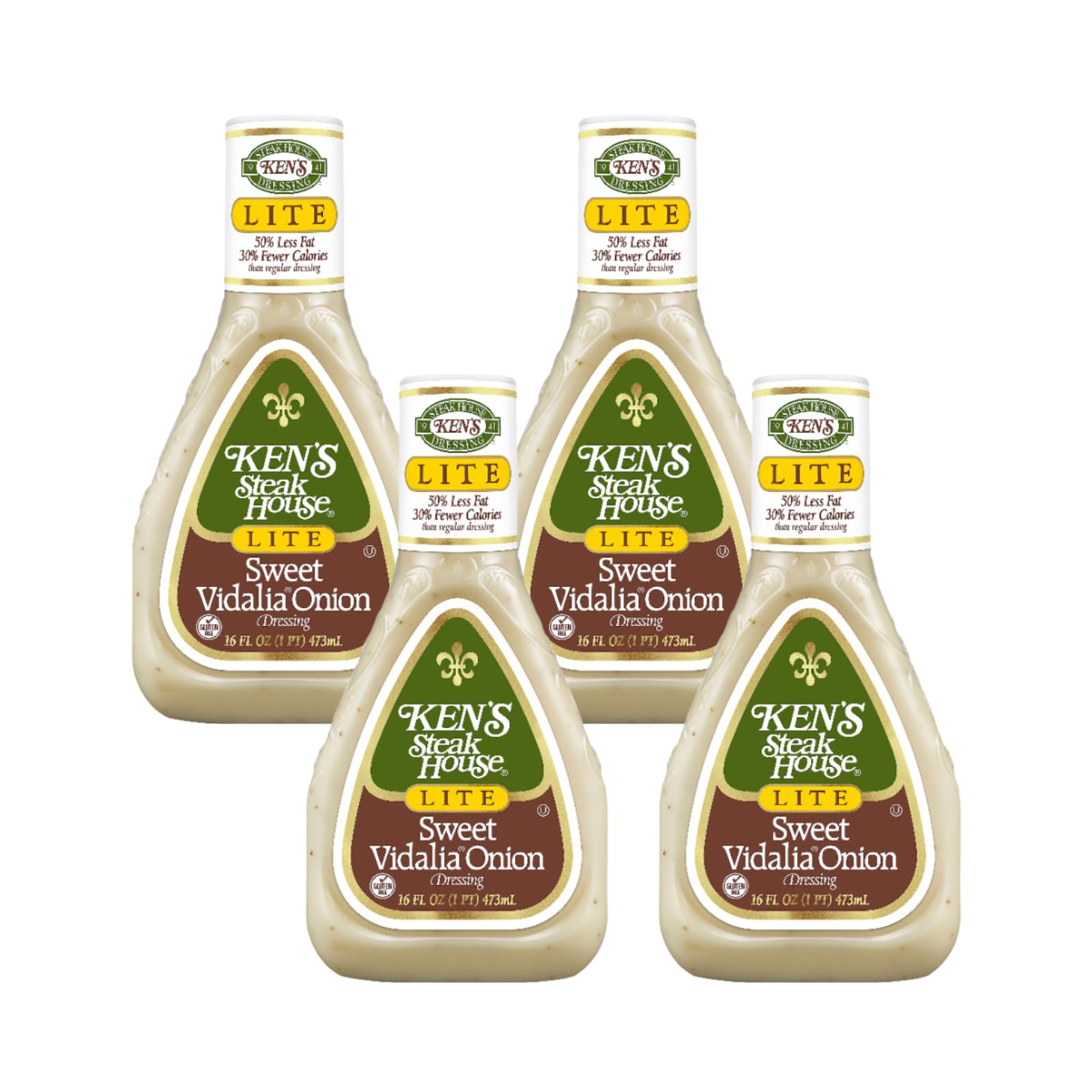Sweet Vidalia Onion Salad Dressing, 16 fl oz. (Pack of 4)