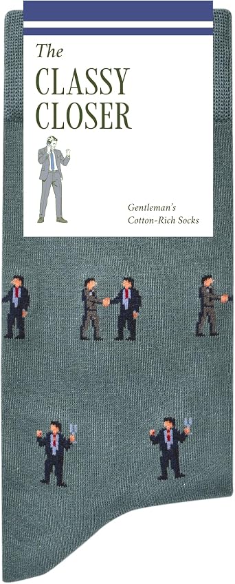 The Classy Closer Socks - Funny Salesman Mens Socks - Salesman Gift Men