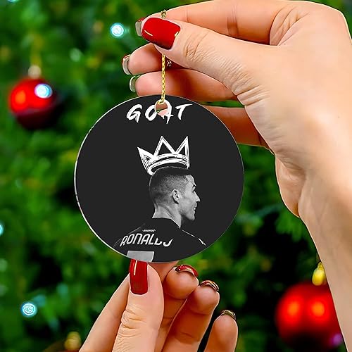 Miniatura 3 de Adorno redondo para decoración del hogar Cristiano, acrílico Ronaldo X, regalo de Cristo de cabra para decoración del hogar, círculo X, regalo para