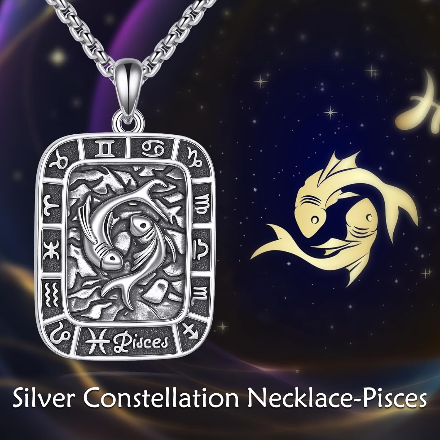 Zodiac Necklace 925 Sterling Silver Constellation Necklace Zodiac Sign Pendant Necklaces Horoscope Astrology Jewelry Gifts for Women Men Unisex Christmas Birthday - Image 2