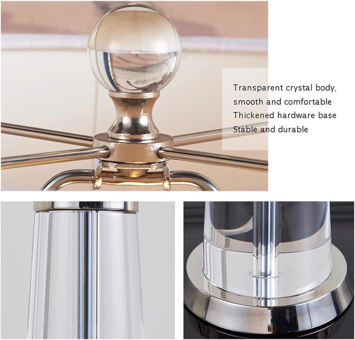 Lampki nocne z tkaniny kryształowej abażur dekoracja kreatywny blat na szafki nocne i sypialnię końcową