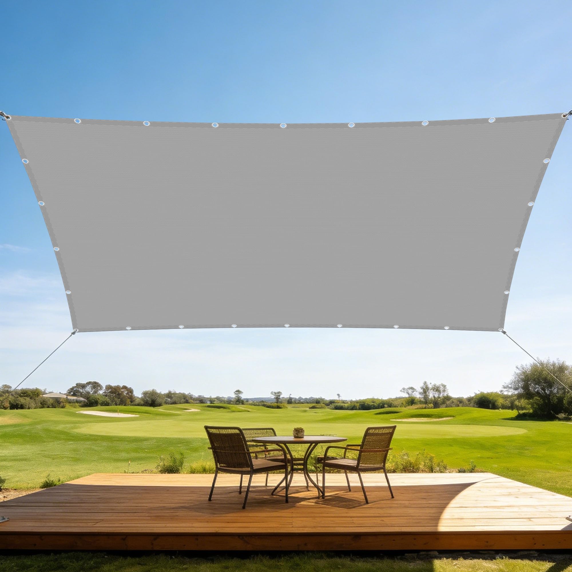 Voiles ombrages extérieur rectangulaire imperméable anti solaire