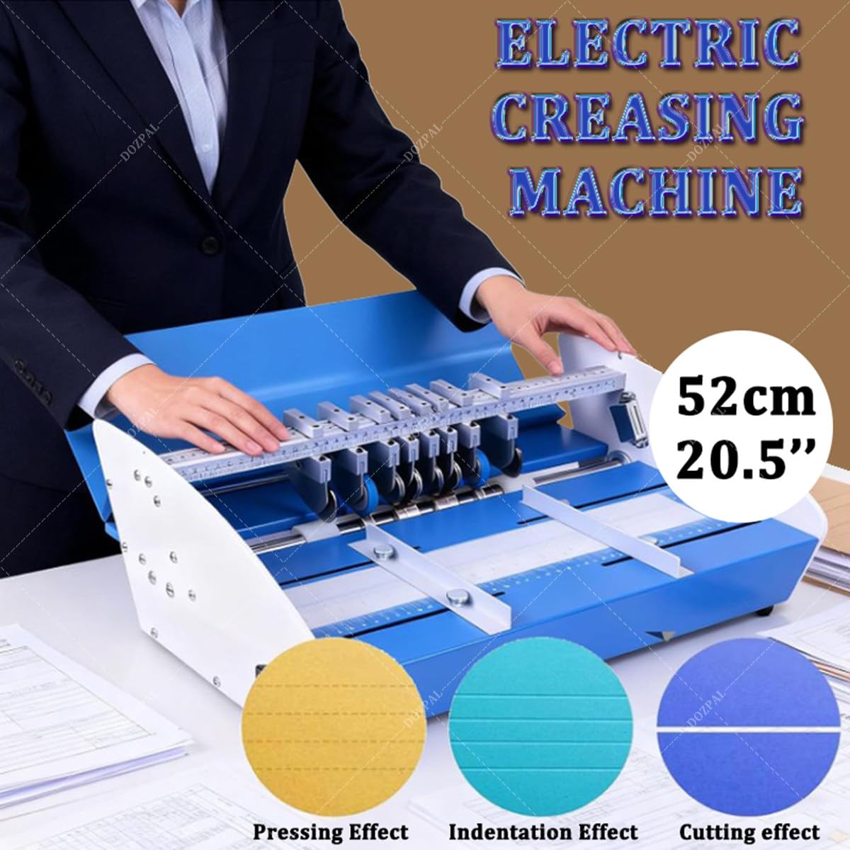 Elektryczna golarka 3 w 1 do profesjonalnej punktacji papieru, 460 mm/520 mm, całkowicie metalowa konstrukcja do plików, zdjęć, kart
