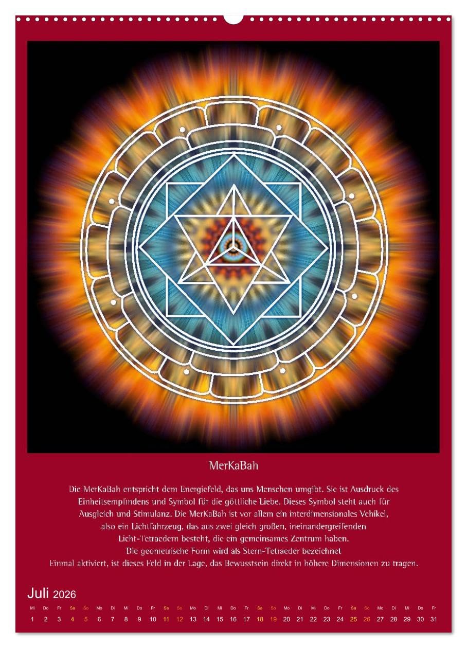 Heilige Geometrie und Bilder der Neuen Zeit (hochwertiger Premium Wandkalender 2026 DIN A2 hoch), Kunstdruck in Hochglanz: Die Magie und Kraft universeller Symbole (CALVENDO Glaube)