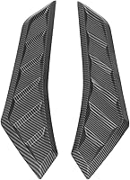 Vista 9 de Fydun Cubierta de capó de ventilación para capó, 2 unidades, fibra de carbono, goma delantera, ventilación universal para automóvil