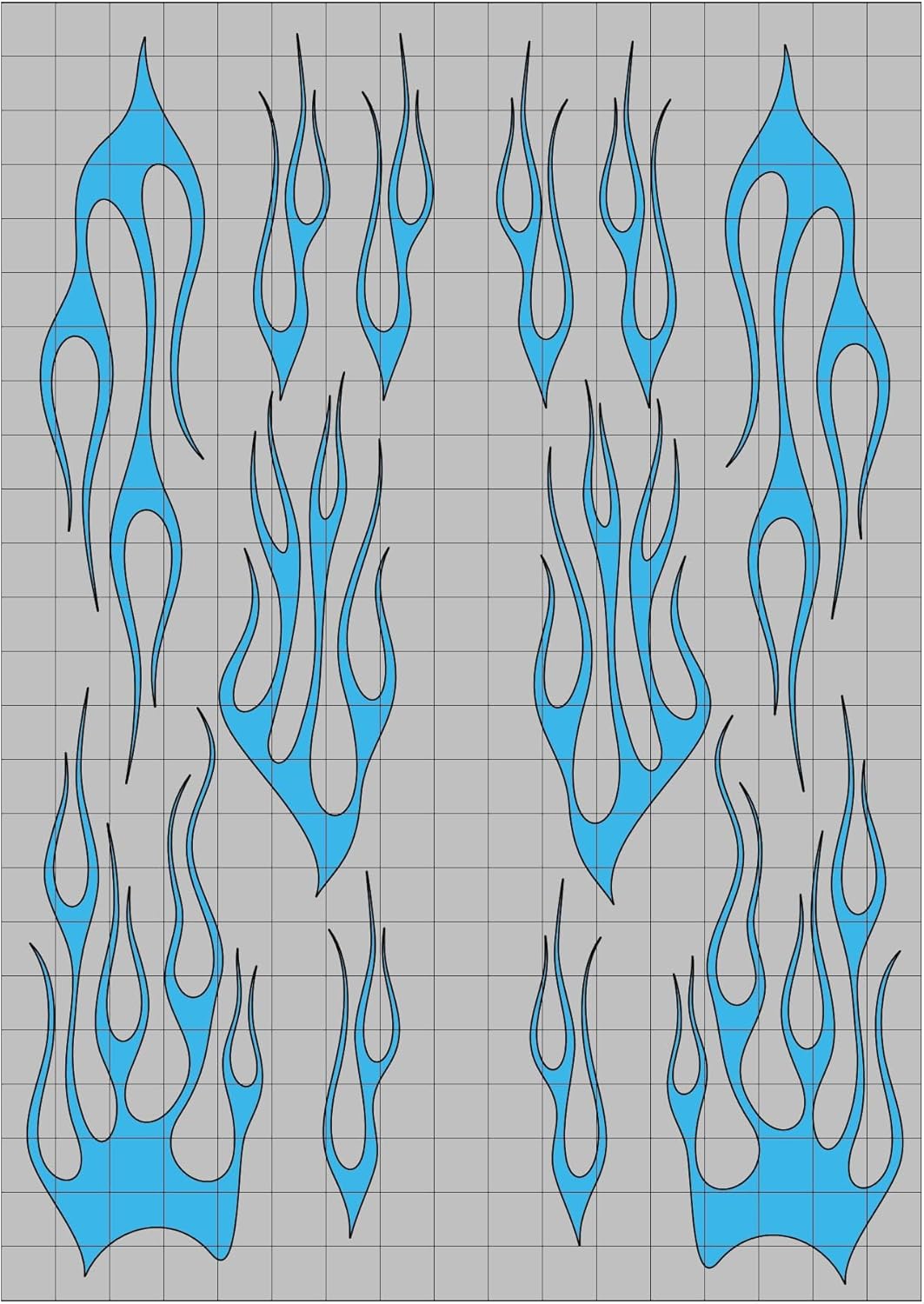 FLA1059P Flames Vinyl Paint Mask/Stencil Kit for R/C, RC